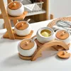 Kitchen Storage Organization Ceramic Condiment Box Supplies Seasoning Jar Golf Creative Bottle Chili Salt Shaker Household Combination Set 230627