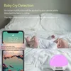 Baby Monitor Camera Smart White Noise Machine Suono del sonno 16 milioni di colori Luci notturne 34 Suoni rilassanti con rilevamento del pianto 230628