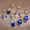 Elegante Emaille Handvorm Evil Eye Sleutelhangers Sleutelhanger Tas Portemonnee Versieren Sieraden