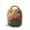 Bolsas escolares bordados sol pescoço longo pequena mochila dinossauro gancho cabelo bordado lona dos desenhos animados jardim de infância crianças mochila 230627