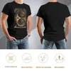 Polos pour hommes Diagramme d'astronomie doré usé ancien Cartographie des phases de la lune T-shirt Vêtements d'anime Kawaii T-shirts unis pour hommes