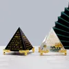 Decorative Objects Figurines Egypt Crystal Obsidian Pyramid Model Natural Energy Healing Feng Shui Home Decor Living Room Decoration Paperweight 230628