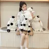 Stuffed Plush Animals 3545cm Lazy Japan Cat Doll Like Real Fuzzy Plush Stuffed Sitting Sleeping Animal Toy Brown Black Colors Children Present J230628