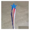 Banner Flags Usa Satin Ribbon Wands For Independence Day Parties - Patriotic Decorations With American Flag Streamers Wooden Sticks Dhten