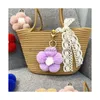 Porte-clés Longes 15 Couleurs Créatif En Peluche Fleur Mignon Couleur Unie Pompon Sac Pendentif Porte-clés Pour Les Femmes Porte-clés De Voiture Accessoires Dhbcf