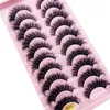 False Eyelashes HBZGTLAD 10 Pairs Natural Fake Lashes Long Makeup 3d Mink Extension Eyelash for Beauty 230627