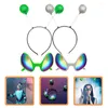Bandanas 4pcs Alien Brille Sonnenbrille Antennen Stirnband Haarband für Kinder Erwachsene