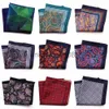 Bandanas Accessoires de mode 48 couleurs Homme Hanky Pocket Square Mouchoir Paisley Design Houndstooth Impression Écharpe de poche assortie x0628