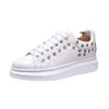 New Trendy Mens Designer Small White Shoes Korean Version Thick Sole Sports Casual Shoes Breathable Board Shoes 1AA2