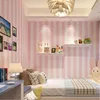 Fonds d'écran Enfants Style Rose Coréen Chambre Chambre Papier Peint Pour Enfants Moderne À Rayures Verticales Non-tissé Salon Décor