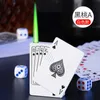 Creative Poker Direct Charge Green Fame Butane без газа более легкая металлическая ветропроницаемая боковая сторона электронная зажигания аксессуары 6iqj