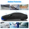 Covers X Autohaux Full Universal Waterproof Snowproof Outdoor Auto Car Cover Rain Sun Protector for Sedan PolyesterHKD230628