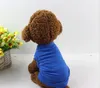 애완 동물 T 셔츠 여름 솔리드 개 옷 패션 탑 셔츠 조끼면 옷 강아지 강아지 작은 개 옷 값싼 애완 동물 의류 dc423