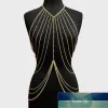 Multi Layer Full Female Body Chain Harness Shiny Sexy Belly Accessories Gold Color Women Fashion Waist Jewelry Factory price expert