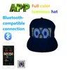 Party Hoeden Mobiele Telefoon APP Controle Lichtgevende Cap LED Katoen Baseball Cap Mannen Vrouwen Hip Hop Vader Mesh Hoed Voor Nachtclub Dance Party Gift 230627