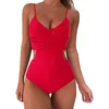 Kvinnors badkläder Kvinnor Wrap Cut Out One Piece Baddräkt Baddräkt Hög midja Monokini Sexig bodysuit