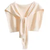 Scarves Spring Women Poncho 2023 Faux Cashmere Shawl And Wrap Solid Color Small Cape Shoulder Knitted Neck Guard Scarf Femme