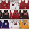 Version authentique du joueur cousu Maillot de basket-ball rétro classique Jaune 60e 2007-08 Maillots 1997-98 Blanc 1995-96 Rouge Champion Black Stripe 1996-97 Homme