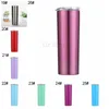 Stainless Steel Vacuum Insulation Water Bottles Solid Color Tall Skinny Tumbler Straight Cup Coffee Mug With Lid Water Cups TH0515