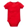 赤ちゃんピュアカラーロンパーズ夏の幼児トライアングルロンパーワンズボーイガール半袖コットンロンパー服