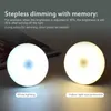 Luzes 6 LEDs Sensor de Toque Lanterna Base Magnética Parede USB Círculo Carregado Portátil Lâmpada Noturna Dimming HKD230628