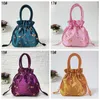 Embroidered Flower Handbag Wedding Party Bags Women Han Chinese Clothing Drawstring Tote Bag Packaging Gift Keychain Coin Purse TH0526