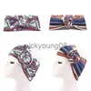 Bandanas Afrikanischer Druck Stirnband Mode Frauen Geknoteter Schal Haarbänder Haarschmuck für Damen Blumen Turban Verband Bandanas Haarband x0628