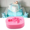 Bakning formar 3D Sleep Baby Shape Silicone Cake Forms Söt design choklad fondant dekorera verktyg diy sovande dusch tvål mögel mögel