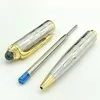 Pens Luxury Classic Green/Blue Lacquer Barrel Ballpoint Pen Quality Silver/Golden Clip Writing Smooth Office School Stationery
