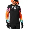 T-shirt da uomo Hpit Fox 2021 NUOVA Maglia nera Motocross Ciclismo Off Road Dirt Bike Equitazione ATV MTB DH Camicia a maniche lunghe da corsa da uomo