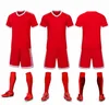 通気性のあるクイック乾燥卸売新しいサッカースーツセット大人と子供の半袖フットボールトレーニングチームユニフォームDIY学生クラスの衣類