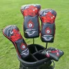 Andra golfprodukter Golf Headcover Power Bull Högkvalitativ PU -läder som designad Driver Wood UT Club täcker 230628