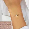 Pulseras con dijes, pulsera de corazón con letra inicial personalizada a la moda para mujer, regalo de cumpleaños sofisticado y elegante para damas de honor