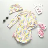 Costumi da bagno Nuovo arrivo 1 ~ 8Y Toddr Neonate Costumi da bagno intero Costume da surf per ragazze con cappuccio Costumi da bagno per bambini di alta qualità Abbigliamento da spiaggia HKD230628