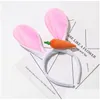 Chapeaux de fête Bunny Bunny Band Band - Cosplay Stage Accessoires pour adts accessoires de costumes inspirés de Carrot avec livraison de gouttes de cravate Ho DHP4X