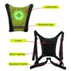Cycling Jackets LED Wireless cycling vest 20L MTB bike bag Safety LED Turn Signal Light Vest Bicycle Reflective Warning Vests with remo 230627