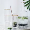 Glazen Koude Waterkoker Set Hittebestendig Hoge Borosilicaatglas Theepot Pitcher Een Pot en Vier Kopjes Thuis Grote Capaciteit Waterbeker L230620