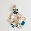 Kleidungssets 0-3T geborenes Kind Baby Jungen Mädchen Kleidung Set Herbst Winter Warm Print Strampler Body Hosenanzug Süßes süßes Herbstoutfit