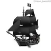 Blocs Blocs de construction de navires pirates des caraïbes, ensemble de briques Black Pearl, modèles de navires de vengeance de la reine Anne, jouets pour enfants, cadeaux pour enfants T230103 Z230628