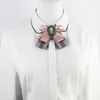 Fliegen-Krawatten-Brosche für Damen, britischer koreanischer Kragen, Blume, Vintage-Mode, College-Stil, Hemd-Accessoires, handgefertigte Fliege-Anstecknadeln