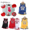 Conjuntos de roupas meninos esportes basquete roupas terno verão moda infantil lazer letras sem mangas bebê colete camiseta 2pcs conjuntos crianças 230627