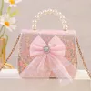 Handbags Fashion Gir Baby Coin Purse HandbagChildren Wallet Small Box Bag Bow Kid Money Shoulder 230628