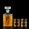 Wine Glasses 1000ML Square Decanter Empty Spirit Whisky Bottle Glass Liquor Bottles Crystal Spirits Bar Home 230628