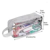 Storage Bags Aesthetic Pencil Case Large Capacity Bag Pouch Holder Organizer Transparent Makeup Office College School Gift For Adult