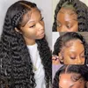 Lace Frontal Wig 13x4 Deep Wave 4x4 Closure Human Hair For Women Brazilian Curly Front
