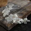 Headpieces Handmade Beaded Silk Petals Hairband Bride Headdress Po Studio Tour Wedding Makeup Modeling