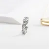 Anillos de racimo YPAY, anillo abierto trenzado apilable Vintage para mujer, joyería de dedo ajustable de Plata de Ley 925 auténtica YMR308