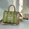 Saco de designer Saco de palha eleganteyslbags Mulheres Raffia tecido saco grande capacidade casual bolsa bolsa oca praia sacos de ombro sacola bolsa de embreagem carteira