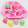 100 pièces Silicone fraise Unique nouveauté bac à glaçons moule à glace boîte moules silice chocolat moule bonbons moule gâteau rose couleur