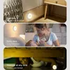 Round Wireless LED s Closet Stairs Aisle Light Induction Lamp Wall Decorative USB Chargeable Nightlight HKD230628